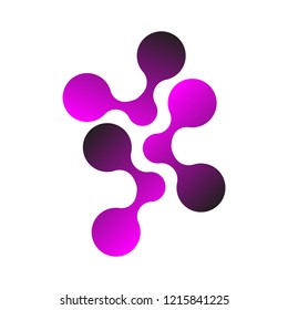 Molecule logo template. Isolated on white background. Vector illustration, Eps 10.