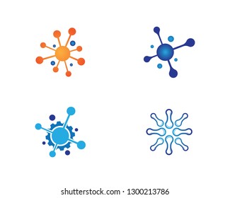 Molecule logo template vector icon