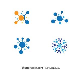 Molecule logo template vector icon