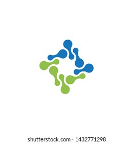 Molecule logo template vector icon