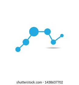 Molecule logo template vector icon illustration