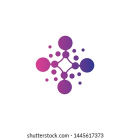 Molecule logo template vector icon