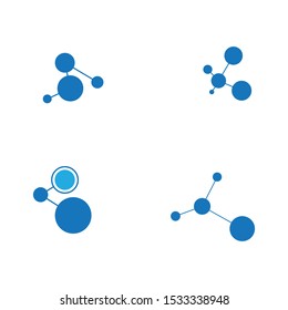 Molecule logo template vector icon illustration - Shutterstock ID 1533338948