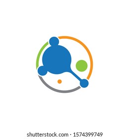 Molecule logo template vector icon