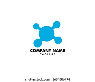 Molecule logo template vector icon