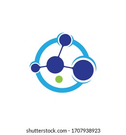 Diseño de icono vectorial de plantilla de logotipo de molécula
