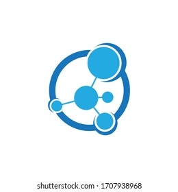 Molecule logo template vector icon  design