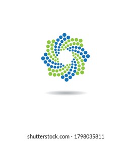 Molecule logo template vector icon design