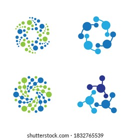 Molecule logo template vector icon design