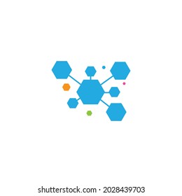 Molecule logo template vector icon