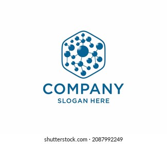 Molecule logo template vector icon