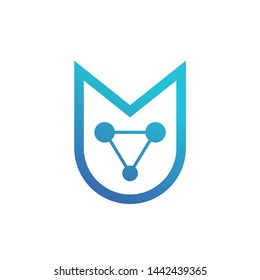 Molecule logo that formed letter M