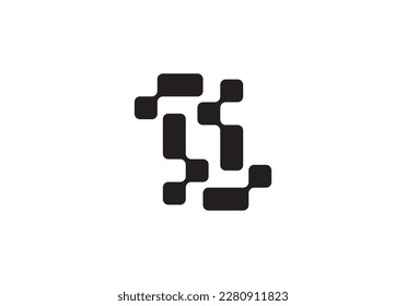 molecule logo vector. connection technology icon design
