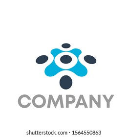 molecule logo vector design. Connection template icon shape