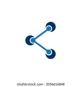 Plantilla de ilustración de diseño de vectores de logotipo de molécula