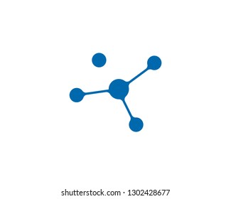 molecule logo vector icon illustration design 