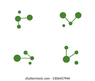 molecule logo vector icon illustration design 