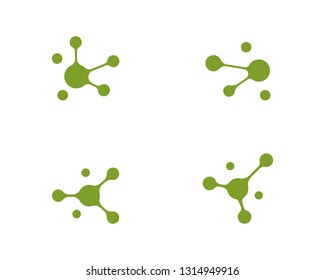 molecule logo vector icon illustration design 