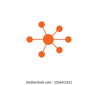  molecule logo vector icon illustration design 
