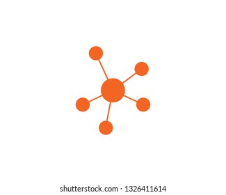  molecule logo vector icon illustration design 