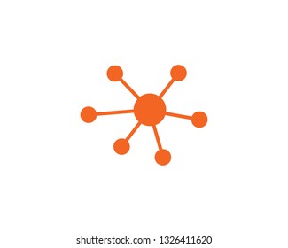  molecule logo vector icon illustration design 