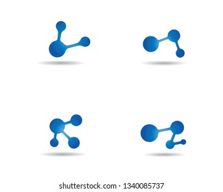molecule logo vector icon illustration design  - Shutterstock ID 1340085737