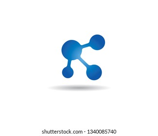 molecule logo vector icon illustration design 
