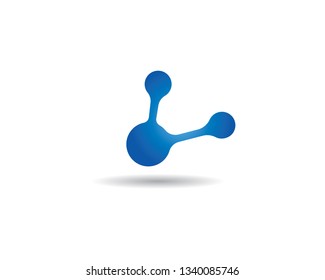 molecule logo vector icon illustration design 