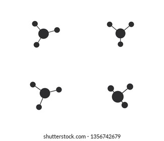  molecule logo vector icon illustration design 