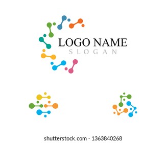 molecule logo vector icon illustration design 