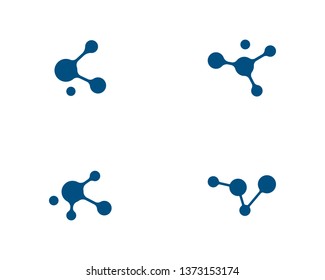 molecule logo vector icon illustration design  - Shutterstock ID 1373153174