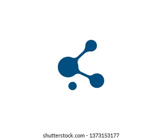 molecule logo vector icon illustration design 