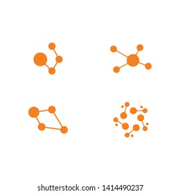 molecule logo vector icon illustration design 