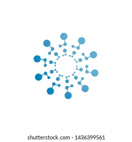 molecule logo vector icon illustration design 