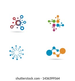 molecule logo vector icon illustration design 