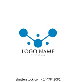 molecule logo vector icon illustration design 