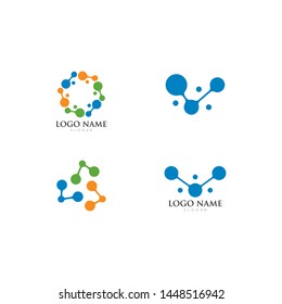 molecule logo vector icon illustration design