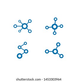 molecule logo vector icon illustration design