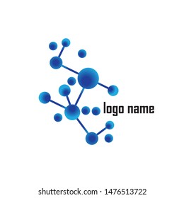 Molecule logo vector icon illustration design

