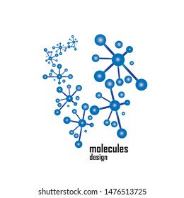 Molecule logo vector icon illustration design

