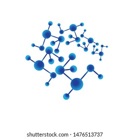 Molecule logo vector icon illustration design

