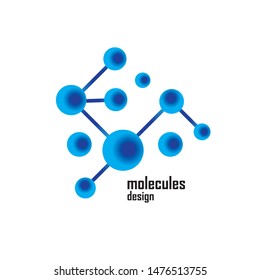 Molecule logo vector icon illustration design

