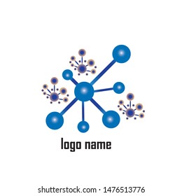 Molecule logo vector icon illustration design

