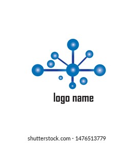 Molecule logo vector icon illustration design

