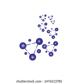 Molecule logo vector icon illustration design

