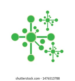 Molecule logo vector icon illustration design

