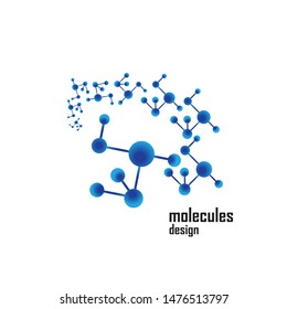 Molecule logo vector icon illustration design

