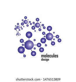 Molecule logo vector icon illustration design

