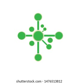 Molecule logo vector icon illustration design

