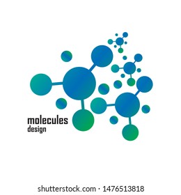 Molecule logo vector icon illustration design

